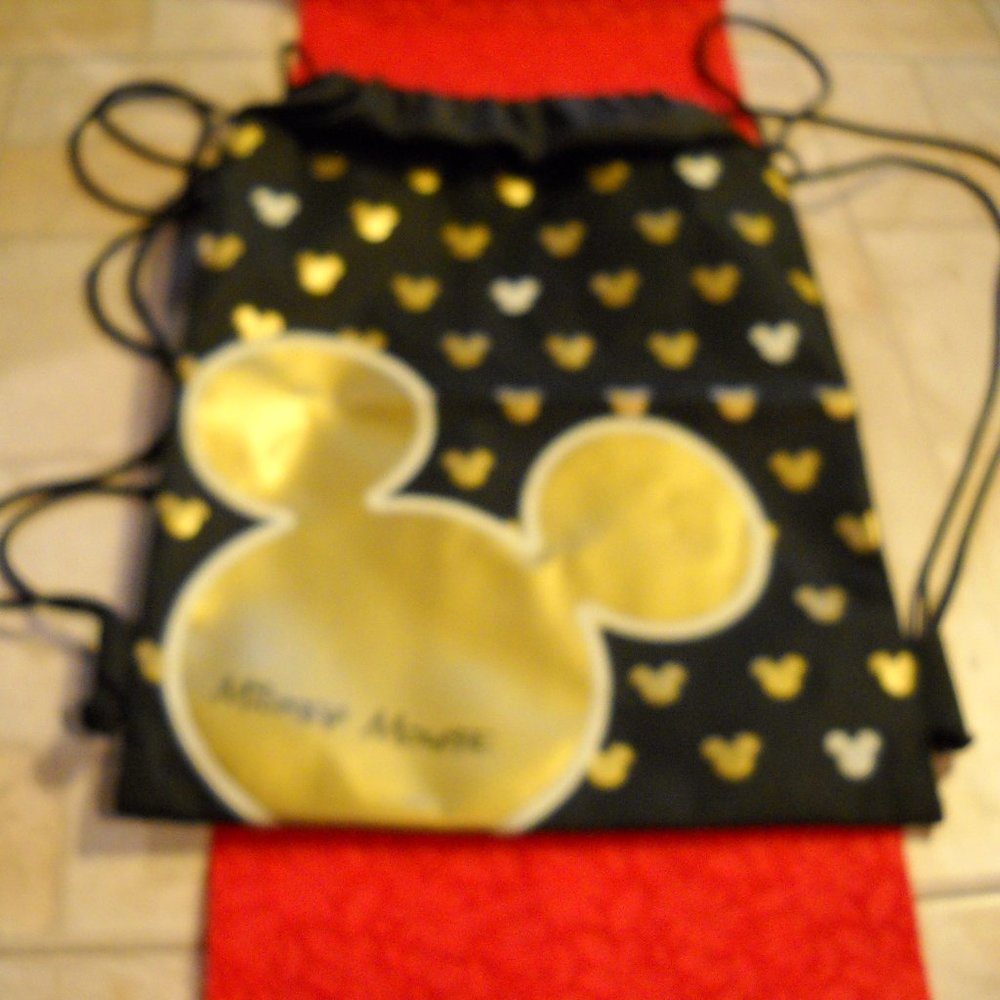 2 Disney Mickey Mouse Drawstring Backpack - image 3